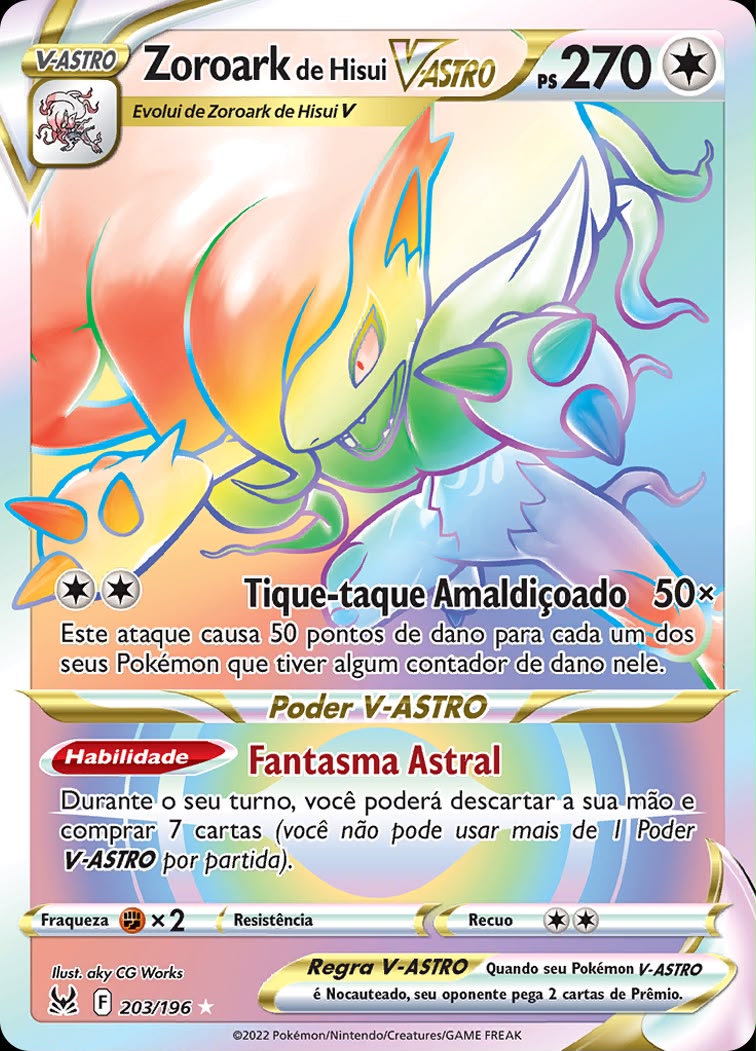 Carta Zoroark de Hisui V-ASTRO